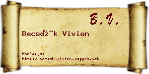 Becsák Vivien névjegykártya