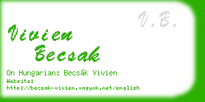 vivien becsak business card